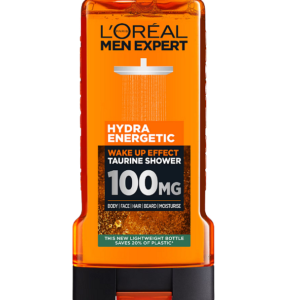 Душ гел L'Oreal Paris Men Expert Hydra Energetic, Енергизиращ, За мъже, Тяло, лице, коса, брада и хидратация, 300 мл