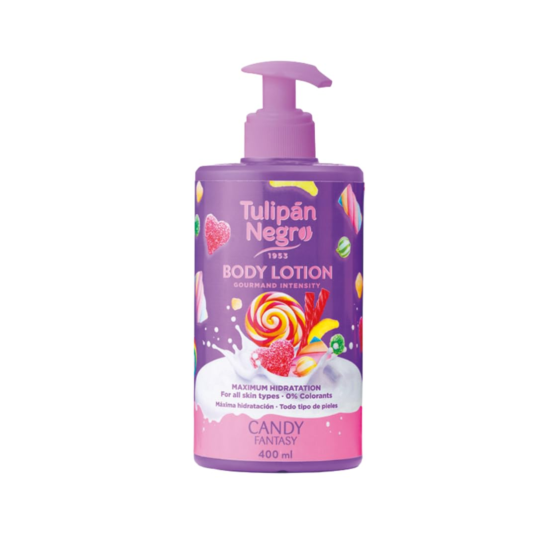 Лосион за тяло Tulipán Negro Candy Fantasy с дозатор – Максимална хидратация, 400 мл